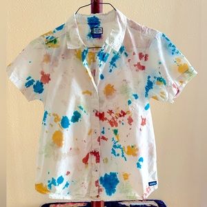 Kavu Girl Party Camp Shirt Size SM